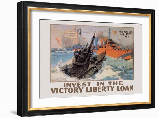 They Kept the Sea Lanes Open, Invest in the Liberty Loan-L.a. Shafer-Framed Art Print