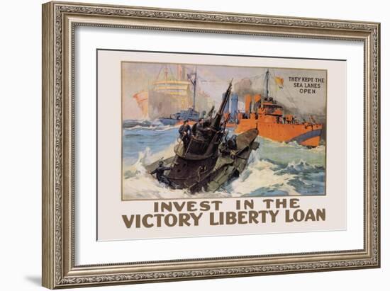 They Kept the Sea Lanes Open, Invest in the Liberty Loan-L.a. Shafer-Framed Art Print