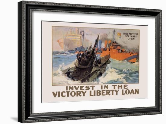 They Kept the Sea Lanes Open, Invest in the Liberty Loan-L.a. Shafer-Framed Art Print