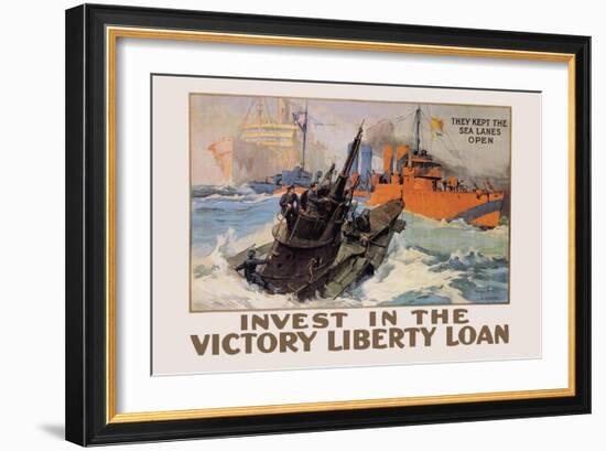 They Kept the Sea Lanes Open, Invest in the Liberty Loan-L.a. Shafer-Framed Art Print