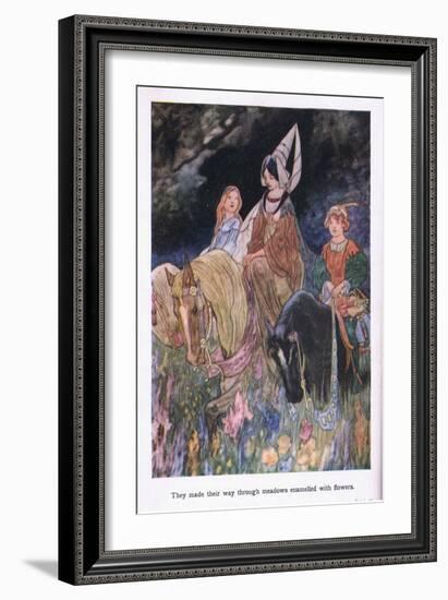 They Made their Way Through Meadows Enamelled with Flowers-Charles Robinson-Framed Giclee Print