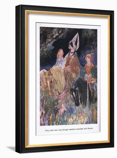 They Made their Way Through Meadows Enamelled with Flowers-Charles Robinson-Framed Giclee Print