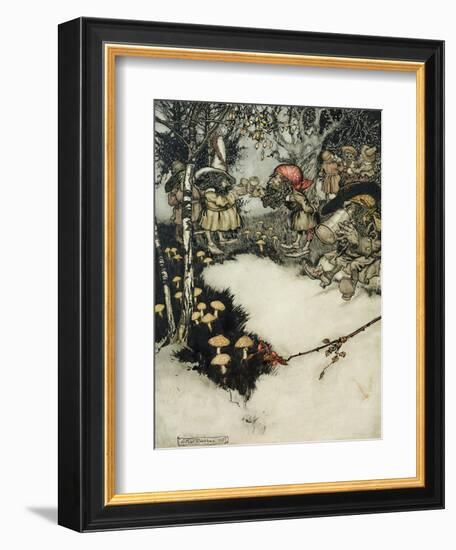 They Quaffed their Liquor in Profound Silence, 1905-Arthur Rackham-Framed Giclee Print