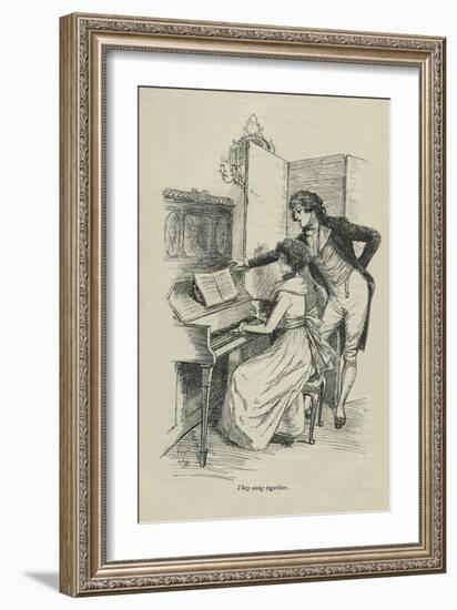They sang together, 1896-Hugh Thomson-Framed Giclee Print