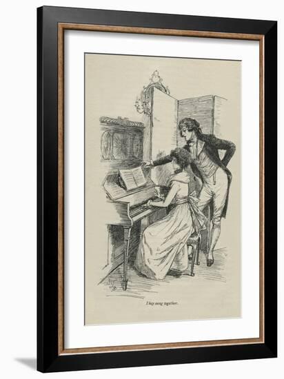 They sang together, 1896-Hugh Thomson-Framed Giclee Print