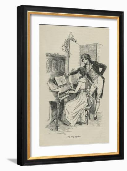 They sang together, 1896-Hugh Thomson-Framed Giclee Print