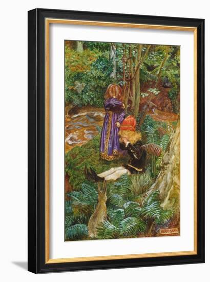 They Sat Down and Cried-John Byam Shaw-Framed Giclee Print