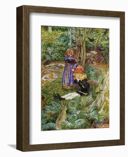 They Sat Down and Cried-John Byam Shaw-Framed Giclee Print