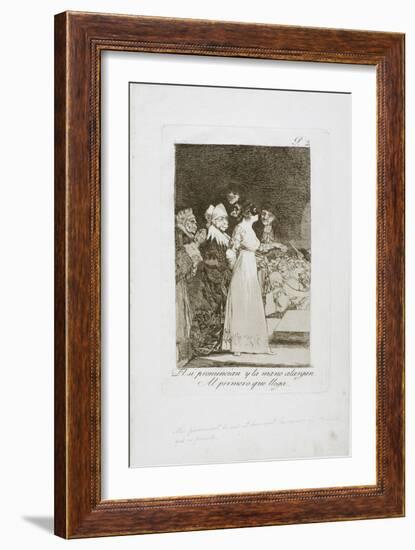 They Say 'Yes' and Give their Hand to the First Comer, Plate Two from Los Caprichos, 1797-99-Francisco de Goya-Framed Giclee Print