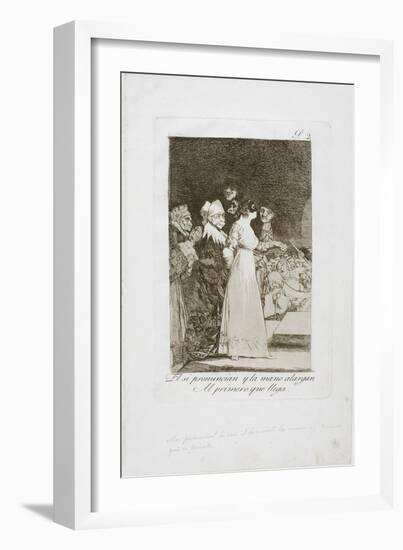 They Say 'Yes' and Give their Hand to the First Comer, Plate Two from Los Caprichos, 1797-99-Francisco de Goya-Framed Giclee Print