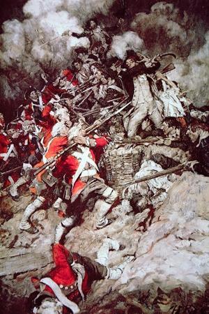 They Scrambled Up the Parapet and Went over the Top, Pell Mell, Upon the British, C.1897' Giclee Print - Howard | Art.com