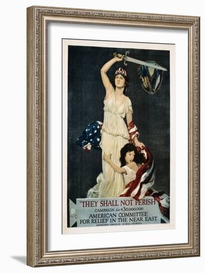 They Shall Not Perish Relief Poster-Douglas Volk-Framed Giclee Print