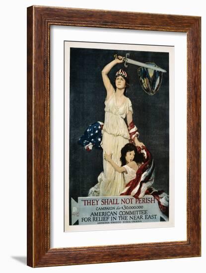 They Shall Not Perish Relief Poster-Douglas Volk-Framed Giclee Print