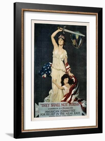 They Shall Not Perish Relief Poster-Douglas Volk-Framed Giclee Print