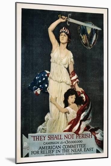 They Shall Not Perish Relief Poster-Douglas Volk-Mounted Giclee Print