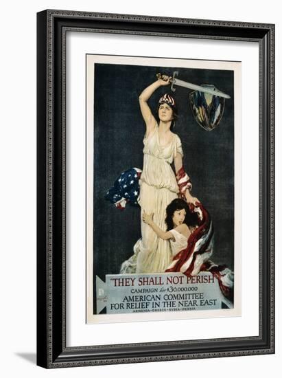 They Shall Not Perish Relief Poster-Douglas Volk-Framed Giclee Print