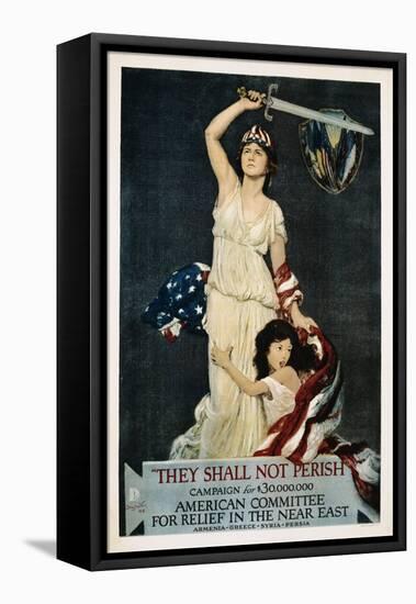 They Shall Not Perish Relief Poster-Douglas Volk-Framed Premier Image Canvas