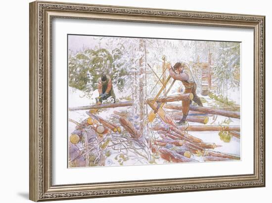 They Were Then Cut into Uniform Lengths-Carl Larsson-Framed Giclee Print