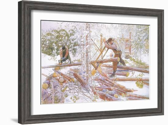 They Were Then Cut into Uniform Lengths-Carl Larsson-Framed Giclee Print