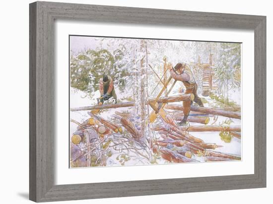 They Were Then Cut into Uniform Lengths-Carl Larsson-Framed Giclee Print