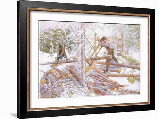 They Were Then Cut into Uniform Lengths-Carl Larsson-Framed Giclee Print