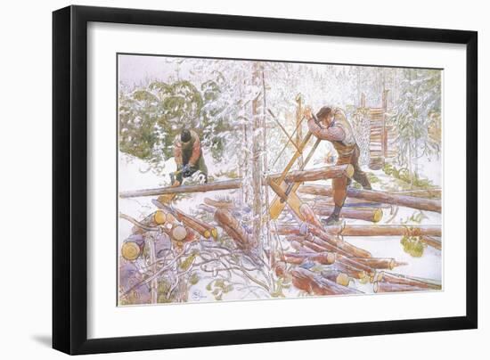 They Were Then Cut into Uniform Lengths-Carl Larsson-Framed Giclee Print