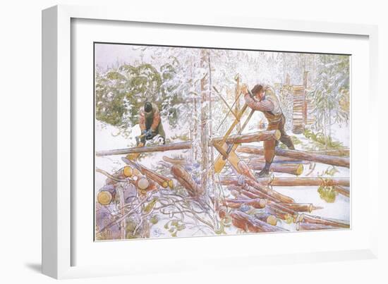 They Were Then Cut into Uniform Lengths-Carl Larsson-Framed Giclee Print