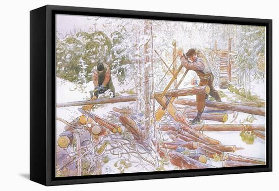 They Were Then Cut into Uniform Lengths-Carl Larsson-Framed Premier Image Canvas