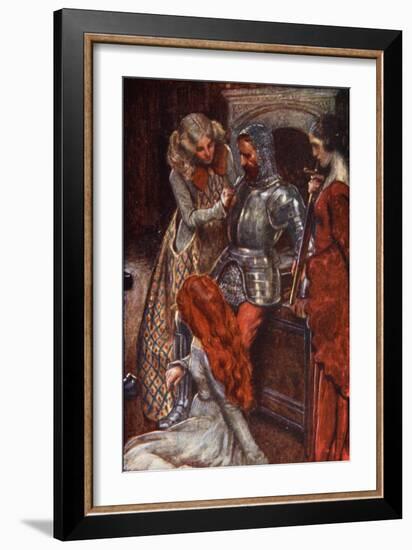 They Would Take Him to the Armoury Before He Left Them, the Pilgrim's Progress, c.1907-John Byam Shaw-Framed Giclee Print