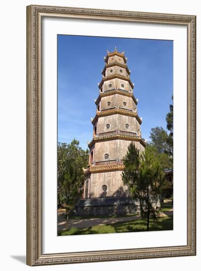 Thien Mu Pagoda, Hue, Vietnam, Indochina, Southeast Asia, Asia-Bruno Morandi-Framed Photographic Print