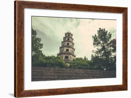 Thien Mu Pagoda. Thua Thien-Hue Province. Hue. Vietnam-Oscar Dominguez-Framed Photographic Print