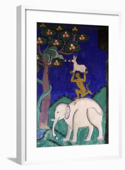 Thikse Monastery, Wall Painting, Ladakh, Himalaya-null-Framed Giclee Print