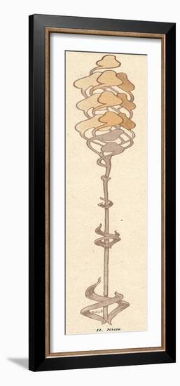 Thin Art Nouveau Flower-null-Framed Photographic Print