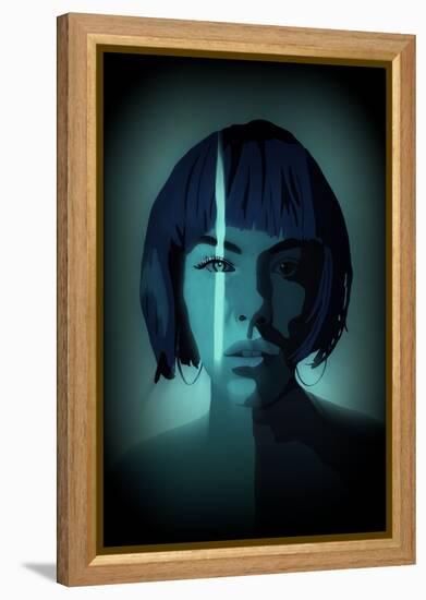 Thin Blue Line, 2022 (Digital)-Roberta Murray-Framed Premier Image Canvas