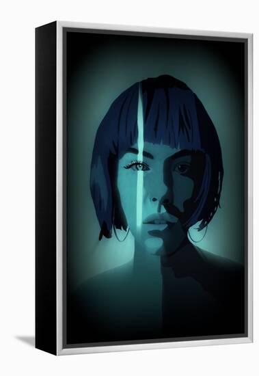 Thin Blue Line, 2022 (Digital)-Roberta Murray-Framed Premier Image Canvas