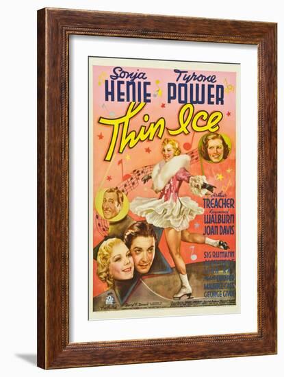 Thin Ice, Sonja Henie, Tyrone Power, Arthur Treacher, Joan Davis, 1937--Framed Art Print