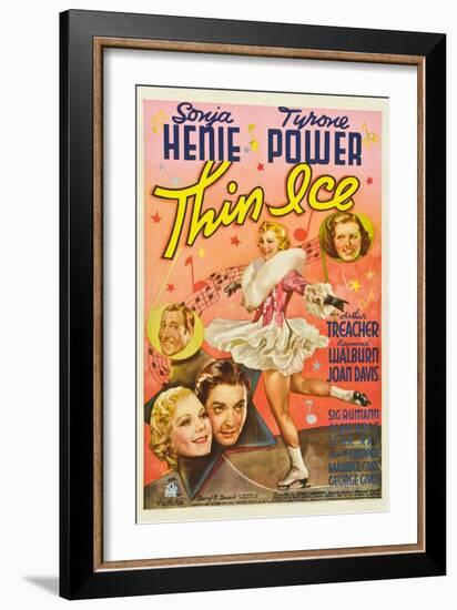 Thin Ice, Sonja Henie, Tyrone Power, Arthur Treacher, Joan Davis, 1937--Framed Art Print