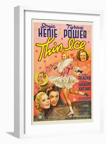 Thin Ice, Sonja Henie, Tyrone Power, Arthur Treacher, Joan Davis, 1937--Framed Art Print