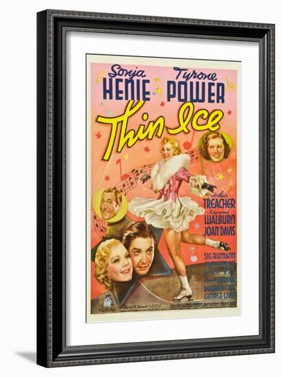 Thin Ice, Sonja Henie, Tyrone Power, Arthur Treacher, Joan Davis, 1937--Framed Art Print