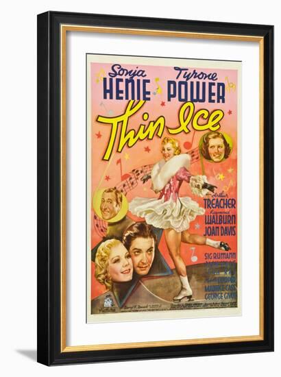 Thin Ice, Sonja Henie, Tyrone Power, Arthur Treacher, Joan Davis, 1937--Framed Art Print