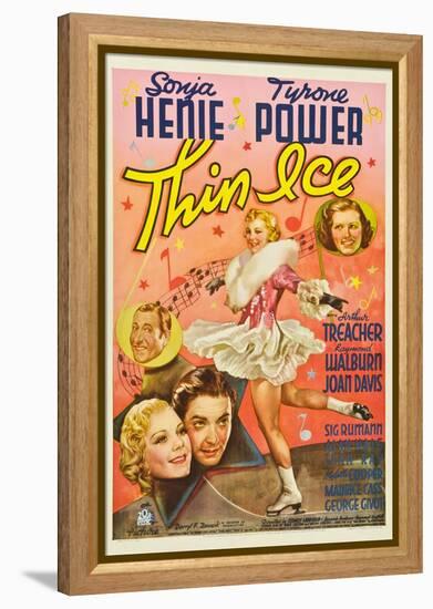 Thin Ice, Sonja Henie, Tyrone Power, Arthur Treacher, Joan Davis, 1937-null-Framed Stretched Canvas