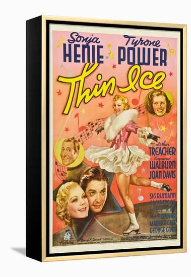 Thin Ice, Sonja Henie, Tyrone Power, Arthur Treacher, Joan Davis, 1937-null-Framed Stretched Canvas