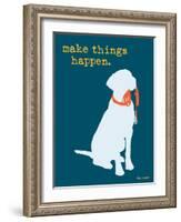 Things Happen - Blue Version-Dog is Good-Framed Art Print