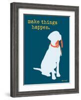 Things Happen - Blue Version-Dog is Good-Framed Art Print