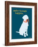 Things Happen - Blue Version-Dog is Good-Framed Art Print