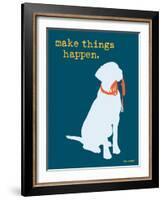 Things Happen - Blue Version-Dog is Good-Framed Art Print