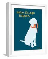 Things Happen - Blue Version-Dog is Good-Framed Art Print