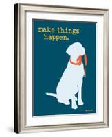 Things Happen - Blue Version-Dog is Good-Framed Art Print