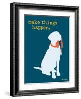 Things Happen - Blue Version-Dog is Good-Framed Art Print