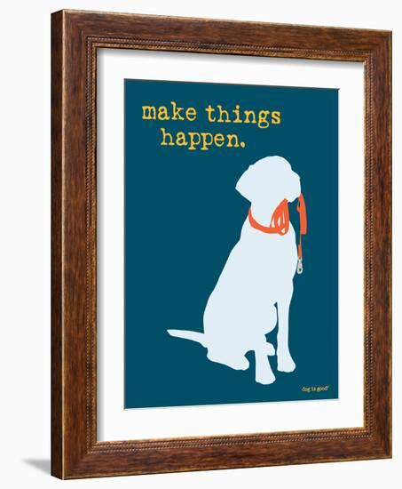 Things Happen - Blue Version-Dog is Good-Framed Premium Giclee Print